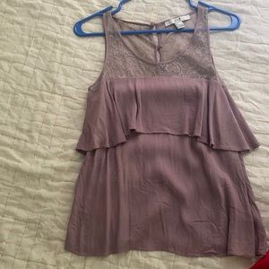 Lavender sleeveless blouse
